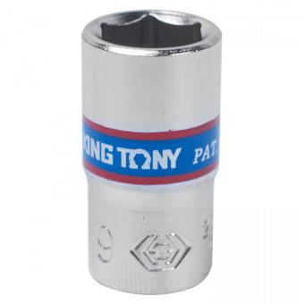 Головка KING TONY торцевая стандартная шестигранная 1/4", 9 мм