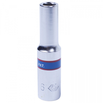 Головка KING TONY торцевая глубокая шестигранная 1/4", 6 мм