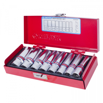 Набор KING TONY глубоких торцевых головок 3/8", шестигранные, 3/8"-13/16", 8 предметов