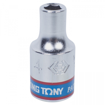 Головка KING TONY торцевая стандартная шестигранная 1/4", 4 мм