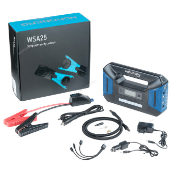 Устройство Nordberg пусковое портативное 5/12/15V с компрессором, емкость 25 Aч СНЯТ