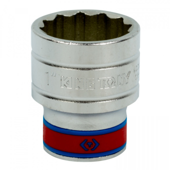 Головка KING TONY торцевая стандартная двенадцатигранная 1/2", 1", дюймовая