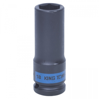 Головка KING TONY торцевая ударная глубокая шестигранная 1/2", 18 мм