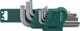 Комплект Jonnesway угловых шестиграников 1,5-10мм, 9 предметов S2 материал