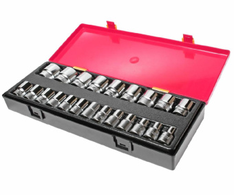Набор JTC головок торцевых 1/2" 6-ти гранных 08-32 мм.в кейсе 22 предмета