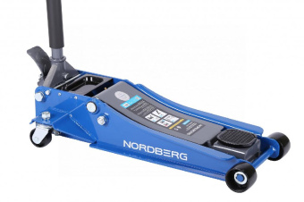Домкрат Nordberg подкатной 4 т, низкий подхват, педаль