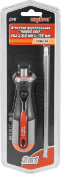 Отвертка Ombra стержневая двусторонняя ROUND GRIP, РН2,SL6x150 мм