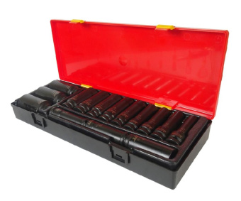 Набор JTC головок торцевых ударных глубоких 6-гранных 1/2" 8-32 мм в кейсе