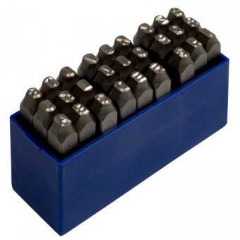 Набор KING TONY ударных клейм 5 мм, буквы-латиница, 27 предметов, хвостовик HRC 40