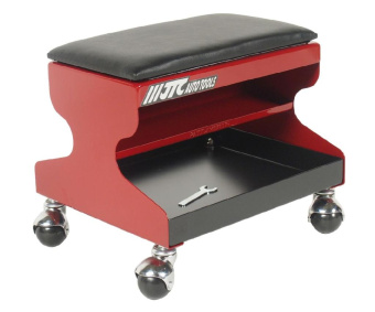 Стул рабочий 350х300х310мм стальной на колесах со съемным сиденьем из пенорезины JTC