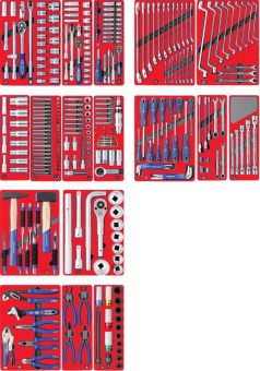 Набор инструментов МАСТАК "ЭКСПЕРТ" для тележки, 17 ложементов, 323 предмета