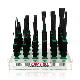 Набор TOPTUL с зубил, выколоток и кернеров защитными рукоятками 24 предмета