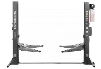 Подъемник Nordberg двухстоечный 5 т, нижняя синхронизация, с электростопорами, 380 В, серый