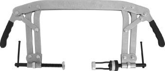 Рассухариватель Jonnesway клапанов С-образный с насадками диаметром 16 и 25 мм, диапазон захвата 50-