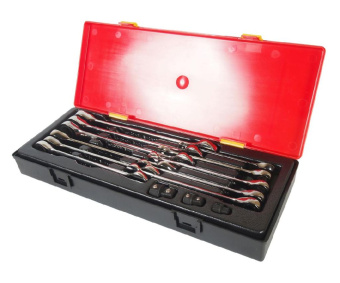 Набор JTC ключей рожково-накидных трещоточных 14 предметов в кейсе