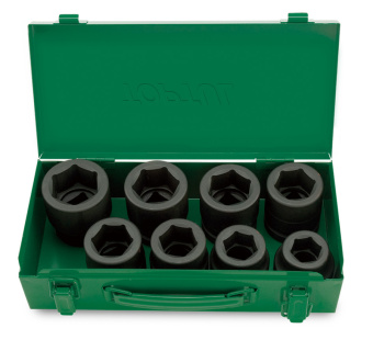 Набор TOPTUL ударных головок 1" 24-41 мм, 8 предметов