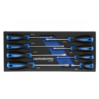 Набор отверток шлицевых NORDBERG 8 предметов в ложементе