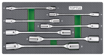 Набор TOPTUL  шарнирных ключей 6-19 мм, 7 пр. в мягком ложементе
