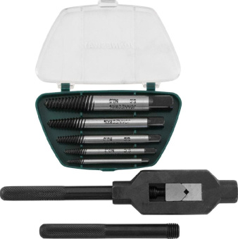 Набор Jonnesway экстракторов спиральных конических с держателем 7 предметов