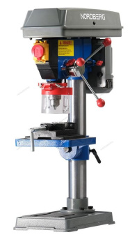 Станок NORDBERG сверлильный, 450Вт, 13мм, макс расстояние до стола 255мм, 5 скоростей, тиски