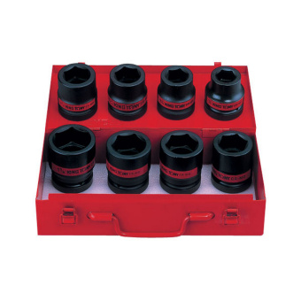 Набор KING TONY ударных торцевых головок 1", шестигранные, 15/16"-1-5/8", 8 предметов