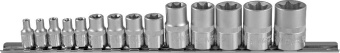 Набор Jonnesway головок торцевых 1/4", 3/8", 1/2"DR, внешний TORX®, на держателе, Е4-E24, 14 предмет