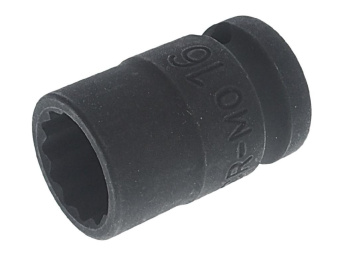 Головка торцевая 1/2" 16мм 12-ти гранная ударная L=38мм JTC