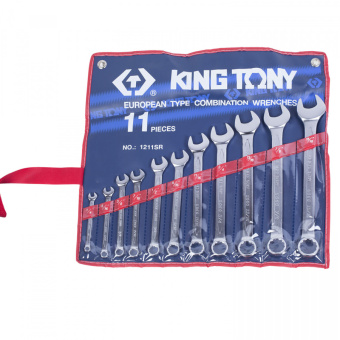 Набор KING TONY комбинированных ключей, 1/4"-15/16", 11 предметов