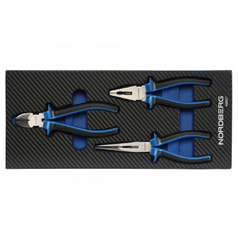 Набор шарнирно-губцевого инструмента NORDBERG 3 предмета в ложементе