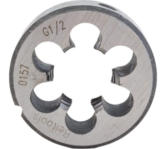Плашка Beltools G1/2" 14Н диаметр нарезаемой резьбы=20,955 D=45 мм