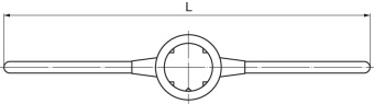 Вороток-держатель для плашек круглых ручных Ф20х5 мм