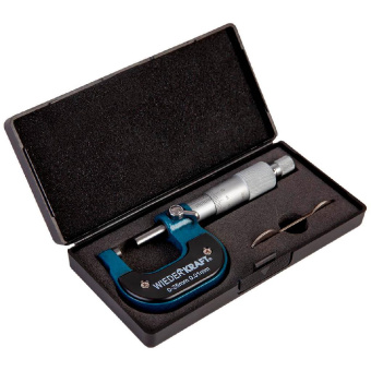 Микрометр WiederKraft нониусный 0-25 мм, 0,01 мм