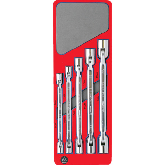 Набор шарнирных ключей MACTAK, 5 предметов, зеркальная полировка