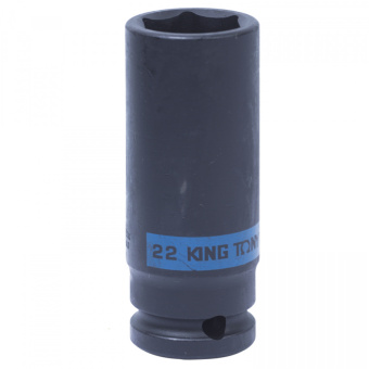 Головка King Tony торцевая ударная глубокая шестигранная 1/2", 22 мм
