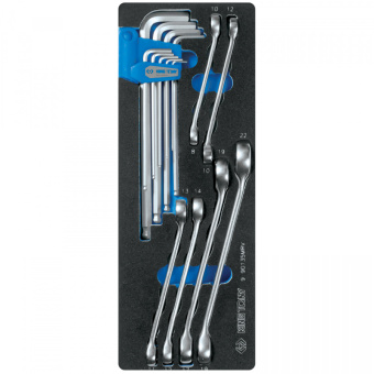 Набор KingTony разр ключей и Г-образных шестигр,15 пред, ложемент