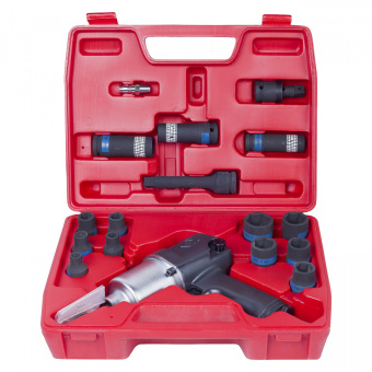 Гайковерт KING TONY пневматический ударный 1/2", 678 Нм, с комплектом головок, 22 предмета