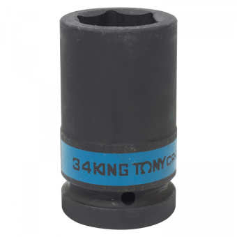 Головка KING TONY торцевая ударная глубокая шестигранная 1", 34 мм