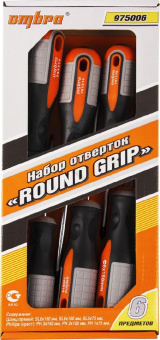 Набор Ombra отверток стержневых ROUND GRIP, 6 предметов