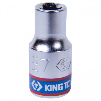 Головка KING TONY торцевая TORX Е-стандарт 1/4", E7, L = 24 мм