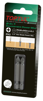 Набор TOPTUL бит 1/4" для шуруповерта 2 предмета