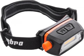 Фонарь Ombra светодиодный аккумуляторный, налобный со световым пучком 300 Лм и сенсором
