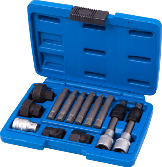 Набор МАСТАК специальных головок и насадок для шкива генератора, кейс, 13 предметов