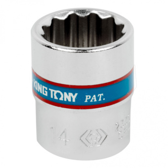 Головка KING TONY торцевая стандартная двенадцатигранная 1/4", 14 мм