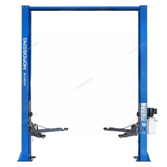 Подъемник Nordberg 220V двухстоечный c верхней синхронизацией 4 тонны H=4 м (синий)