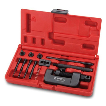 Набор TOPTUL  инструментов для заклепки/расклепки мотоциклетной цепи 13 предметов