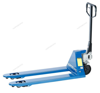 Тележка Nordberg складская гидравлическая 2,5 т, усиленная, с полиуретановыми колесами