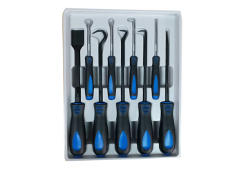 Набор для демонтажа сальников, колец и остатков герметика, кейс, 9 предметов МАСТАК 109-60009C