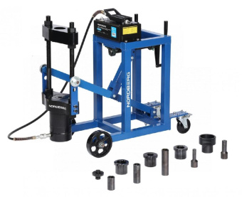 Выпрессовщик шкворней NORDBERG 75 т, с тележкой, гидравлический с пневмопривод