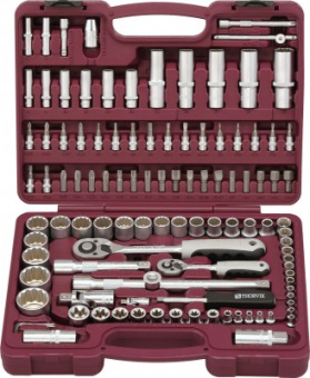 UTS0108/12 Набор инструмента универсальный 1/4", 1/2"DR с головками торцевыми 12-гранными, 108 предм