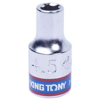 Головка KING TONY торцевая стандартная шестигранная 1/4", 4,5 мм